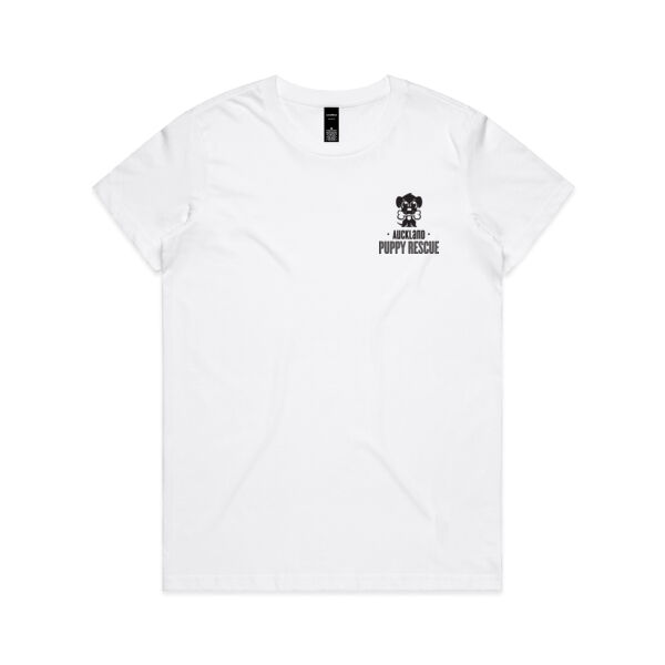 AS Colour Womens Tee - Puppy Rescue Logo Black (Front and Back) Thumbnail