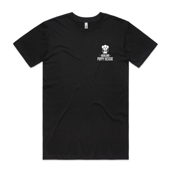 AS Colour Mens Tee - Puppy Rescue Logo White (Front and Back) Thumbnail